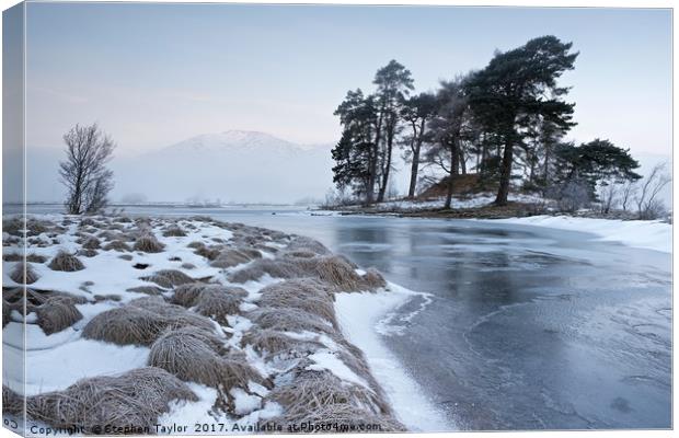 A new day at Loch Tulla Canvas Print by Stephen Taylor