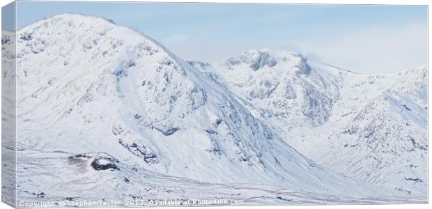 The Black Mount Canvas Print by Stephen Taylor