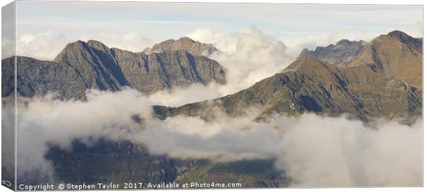 A Cloud Inversion in the Pyrenees Canvas Print by Stephen Taylor