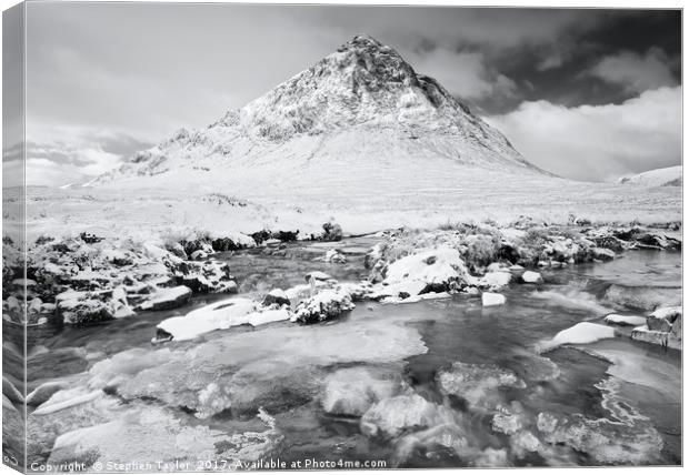 Winter in Glencoe Canvas Print by Stephen Taylor