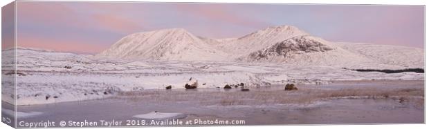 Rannoch Moor Panorama Canvas Print by Stephen Taylor