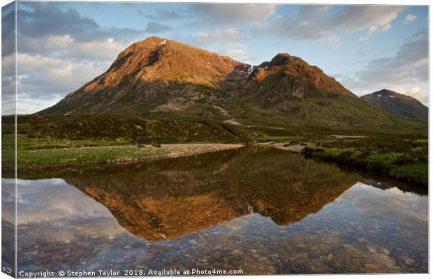 The Last of the Light in Glencoe Canvas Print by Stephen Taylor