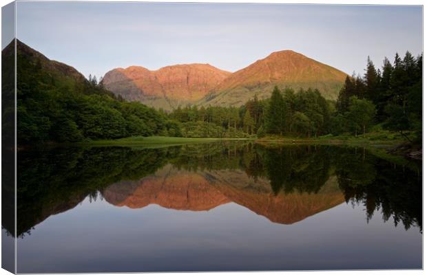 Sunset at Torren Lochan Canvas Print by Stephen Taylor