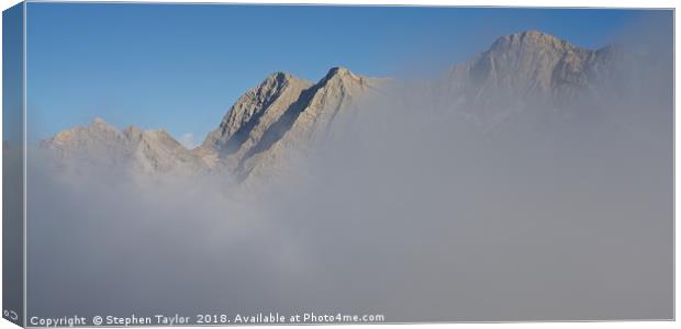 Gavarnie Cloud Inversion Panorama Canvas Print by Stephen Taylor