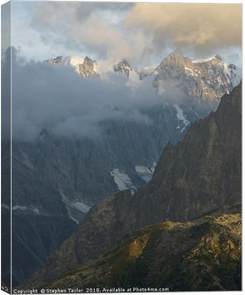 Grandes-Jorasses Canvas Print by Stephen Taylor