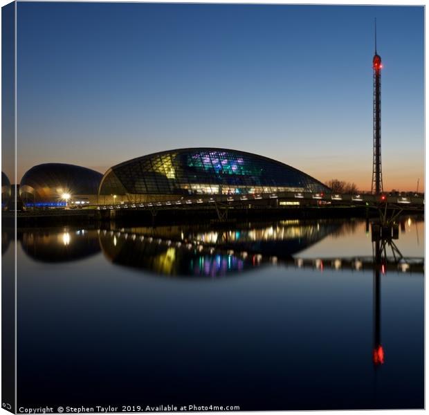 Glasgow Science Centre Canvas Print by Stephen Taylor