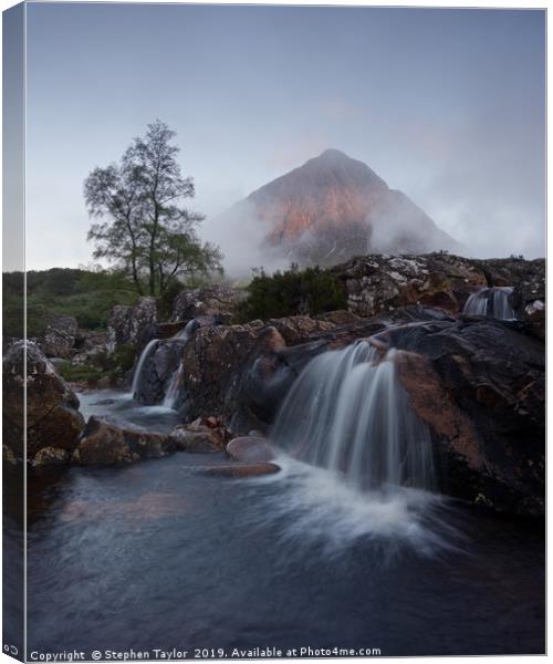 The Famous Falls in Glencoe Canvas Print by Stephen Taylor
