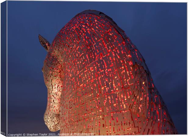 The Kelpies Canvas Print by Stephen Taylor