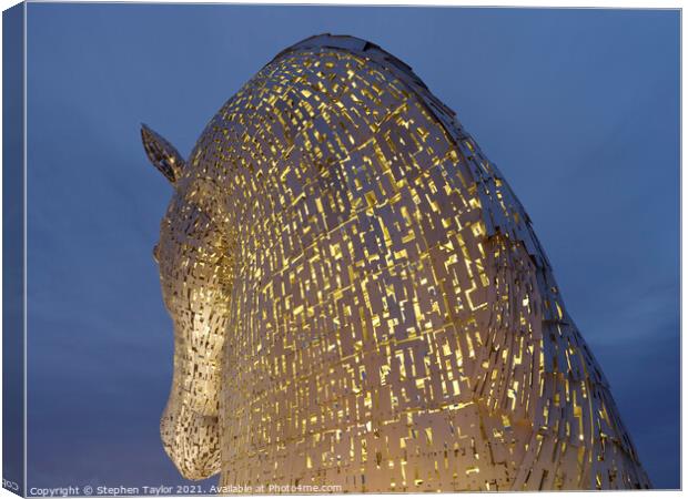The Kelpies  Canvas Print by Stephen Taylor