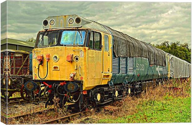Powering Through Peak Rail Canvas Print by Andy Smith