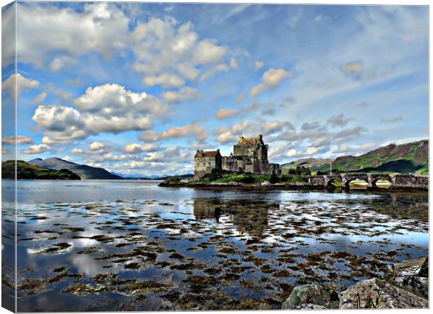 Majestic Eilean Donan Castle Canvas Print by Andy Smith