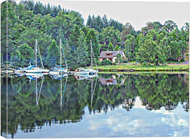  Gairlochy Caledonian Canal Canvas Print by Andy Smith