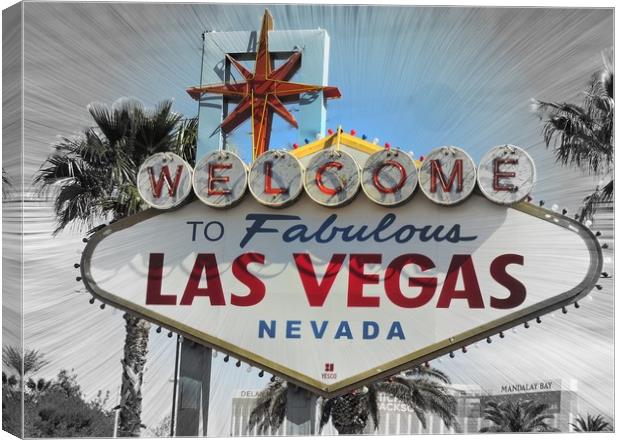           Welcome To Las Vegas Canvas Print by Andy Smith