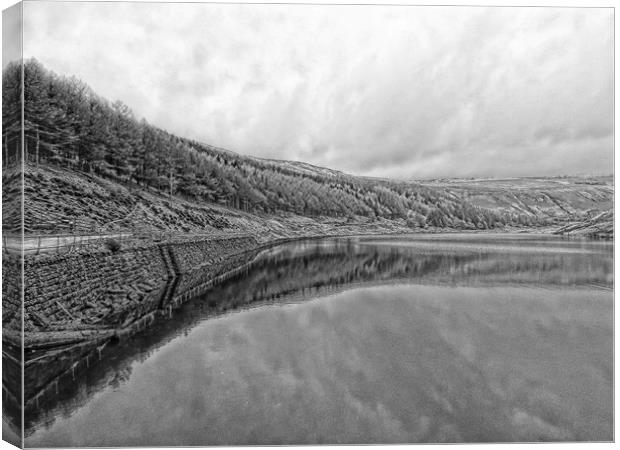 Yeoman Hey Reservoir Saddlworth Canvas Print by Andy Smith