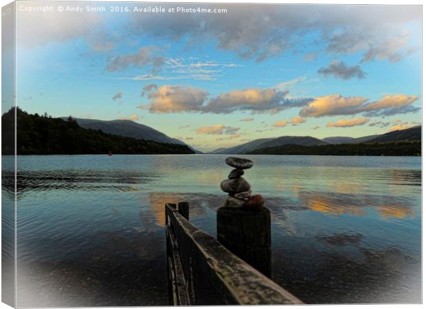 Reflections in Loch Lochy           Canvas Print by Andy Smith