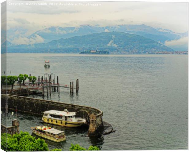 lake maggiore           Canvas Print by Andy Smith