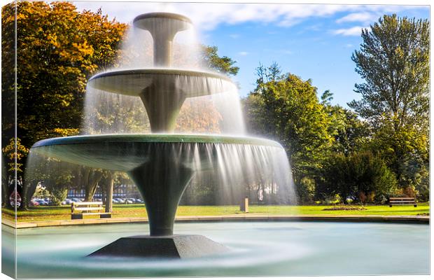 Central Park fountain uk Canvas Print by Gregory Culley