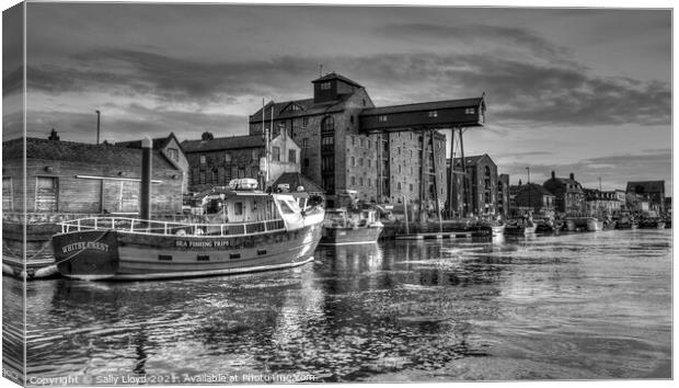 Port of Wells - view to the Gantry Canvas Print by Sally Lloyd