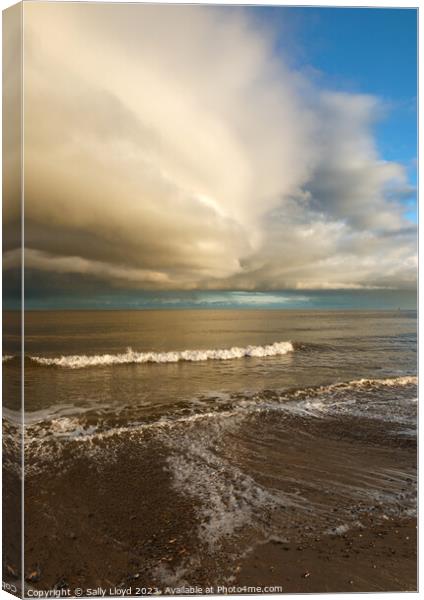 Storm clouds at Great Yarmouth, Norfolk Canvas Print by Sally Lloyd