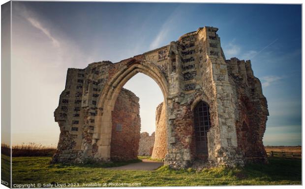 The Timeless Charm of St Benets Abbey Ruins Canvas Print by Sally Lloyd