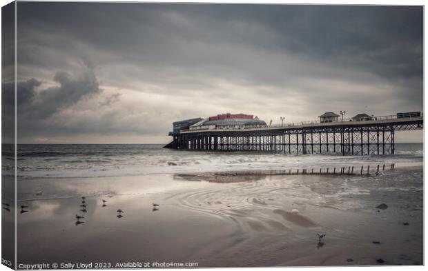 Majestic Cromer Pier in Winter Canvas Print by Sally Lloyd