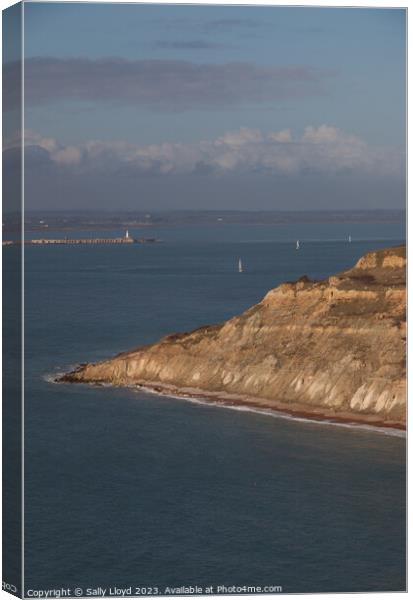 Colourful Solent Seascape Canvas Print by Sally Lloyd