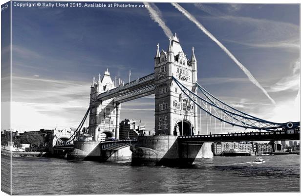  Tower Bridge London Canvas Print by Sally Lloyd