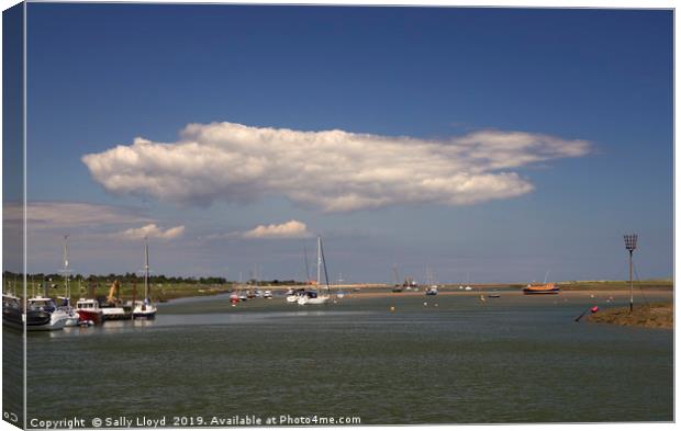 Harbour cloud at Wells-next-the-Sea Canvas Print by Sally Lloyd