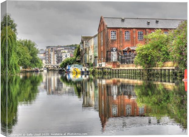 The River Wensum, Norwich UK Canvas Print by Sally Lloyd