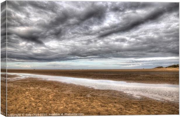 Holkham under stormy skies Canvas Print by Sally Lloyd