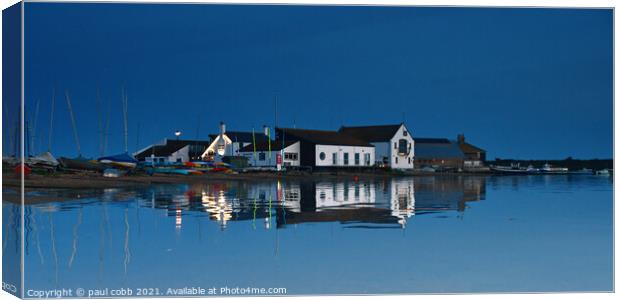 Reflactions from the sea.  Canvas Print by paul cobb