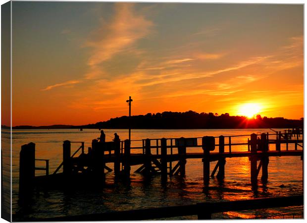 A evening fishing. Canvas Print by paul cobb