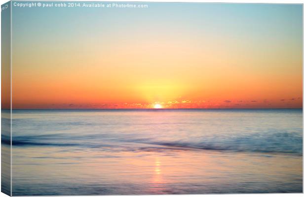 Still sunrise.  Canvas Print by paul cobb