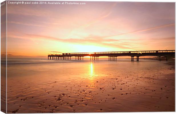  Boscombe Pier. Canvas Print by paul cobb