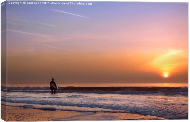  The morning dip Canvas Print by paul cobb