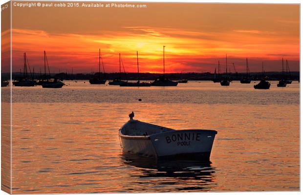  Bonnie of a sunset. Canvas Print by paul cobb