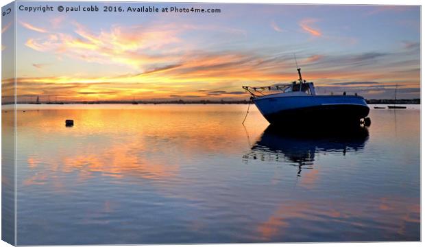 Teal sunset Canvas Print by paul cobb