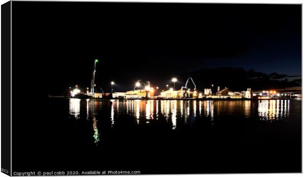 Quayside lights. Canvas Print by paul cobb