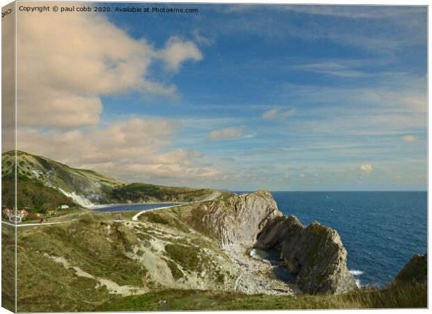 Lulworth cove. Canvas Print by paul cobb