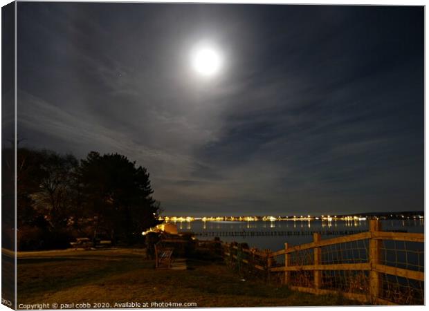 Under the moonlight, Canvas Print by paul cobb