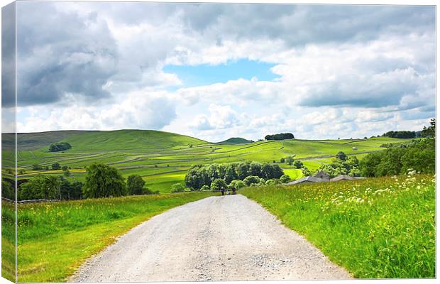 Beautiful landscape with rural road and hills Canvas Print by Malgorzata Larys