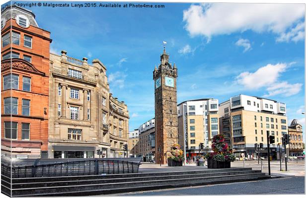 Glasgow  Cross with a view on Toolboth Canvas Print by Malgorzata Larys