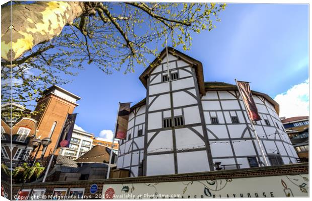 Shakespeare's Globe, a reconstruction of the Globe Canvas Print by Malgorzata Larys