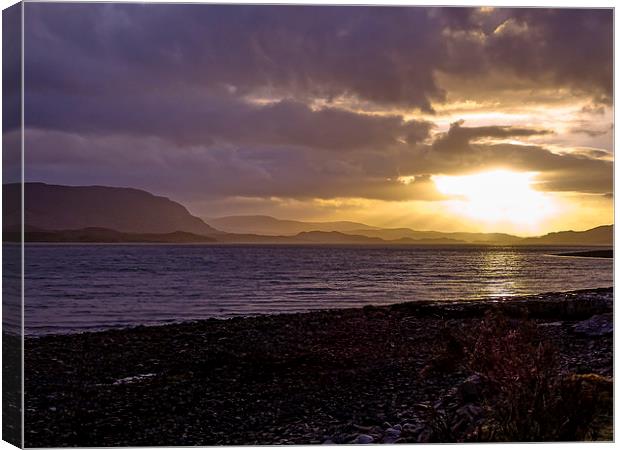 Upper Loch Torridon Sunset Canvas Print by Ellie Rose
