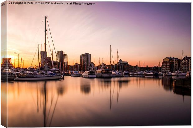  Ipswich Waterfront Sunset Canvas Print by Pete Inman
