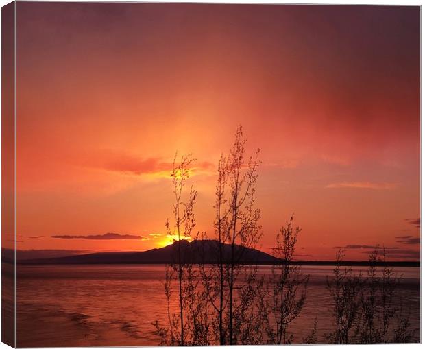 Sunset on Sleeping Lady Canvas Print by Erin Hayes