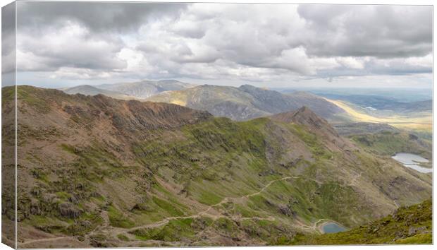 Snowdon - view to the south east Canvas Print by Mark Godden