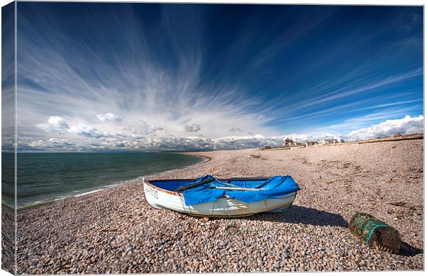  Chesil Boat Canvas Print by Mark Godden