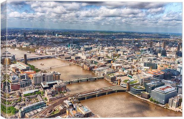  The City of London from The Shard Canvas Print by Mark Godden