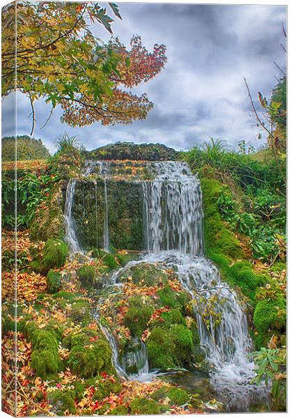  Waterfall at Little Bredy in Dorset.  Canvas Print by Mark Godden
